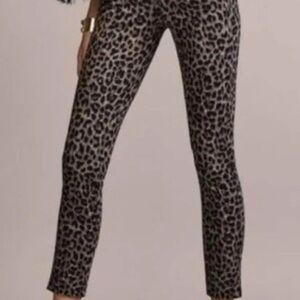 CAbi Leopard Print Skinny Pants - Black and Gray